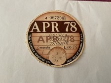 Old tax disc for sale  MILTON KEYNES