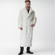 Casacos de pele de coelho masculinos da moda inverno natural jaquetas longas quentes grossas comprar usado  Enviando para Brazil