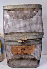 ARMADILHA DE PESCA oval vintage autêntica malha de arame FARIS NO-ROLL com etiqueta original comprar usado  Enviando para Brazil