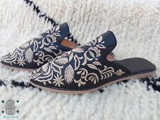 Usado, Chinelos femininos marroquinos babouche bordados mulas comprar usado  Enviando para Brazil