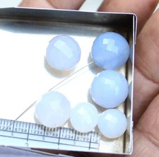 57,00 quilates de calcedônia natural redonda facetada brioleta lágrima gota pedras preciosas soltas contas comprar usado  Enviando para Brazil