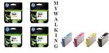 4 GENUINE ORIGINAL HP 364XL INK CARTRIDGES BLACK CYAN MAGENTA YELLOW FASTPOSTAGE comprar usado  Enviando para Brazil