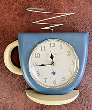 Xícara de café quente fumegante relógio de parede ou balcão Ingraham quartzo decoração de cozinha comprar usado  Enviando para Brazil