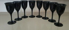 8 cordiais de porcelana preta canelada design sólido 5 polegadas 2 oz comprar usado  Enviando para Brazil