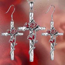 3pcs rose necklace for sale  Riverside