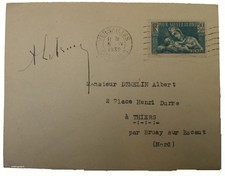 (FR1) Autographe du Président Albert Lebrun sur lettre 1939, N° 419 OMEC 18P880/ na sprzedaż (FR1) Autographe du Président Albert Lebrun sur lettre 1939, N° 419 OMEC 18P880/ na sprzedaż  Wysyłka do Poland