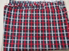 Red checked fabric for sale  BASINGSTOKE