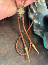 Gravata bolo ocidental bronze - Presentes para ele cabochão couro indiano gravata caubói A comprar usado  Enviando para Brazil