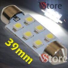 2 lâmpadas LED torpedo 39mm 6 SMD BRANCO lâmpadas de xenônio interior/placa comprar usado  Enviando para Brazil