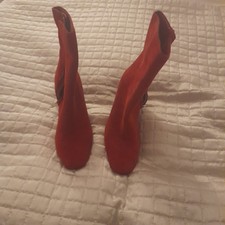 Topshop red suede for sale  LONDON