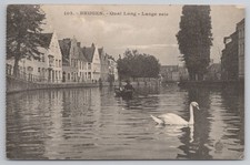 Postcard bruges quai for sale  MANCHESTER
