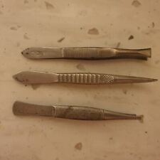 Vintage tweezers leather for sale  LEEDS