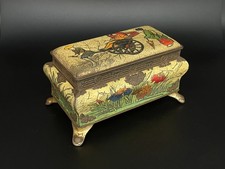 Usado, Lata de biscoito de riquixá japonês S. Henderson - Art Nouveau c.1912 comprar usado  Enviando para Brazil