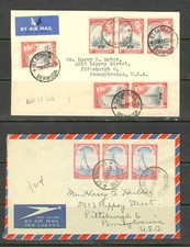 BERMUDA TWO KGVI CORREIO AÉREO VÁRIOS FRANQUEAMENTOS CLASSIFICADOS PARA EUA 1952-53 comprar usado BERMUDA TWO KGVI CORREIO AÉREO VÁRIOS FRANQUEAMENTOS CLASSIFICADOS PARA EUA 1952-53 comprar usado  Enviando para Brazil