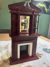 Lareira de madeira vintage miniatura com espelho para casa de bonecas comprar usado  Enviando para Brazil