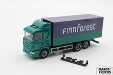 Herpa Scania 124 420 caminhão caixa 3 eixos "Finnforest" 1:87 /H23027 comprar usado  Enviando para Brazil