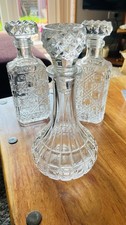 Heavy glass decanters for sale  REDHILL