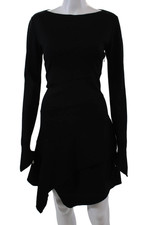 Vestido Alaia Feminino de Lã Gola Redonda Manga Longa Preto Sólido Tamanho Pequeno comprar usado Vestido Alaia Feminino de Lã Gola Redonda Manga Longa Preto Sólido Tamanho Pequeno comprar usado  Enviando para Brazil