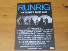 Runrig flyer 2010 for sale  CHESHAM