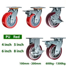 Rodas de rodízio giratórias resistentes vermelho PU carrinho rodízio para móveis 100-200mm 1300kg comprar usado Rodas de rodízio giratórias resistentes vermelho PU carrinho rodízio para móveis 100-200mm 1300kg comprar usado  Enviando para Brazil