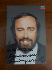 Luciano pavarotti autografata usato  Villanova di Camposampiero