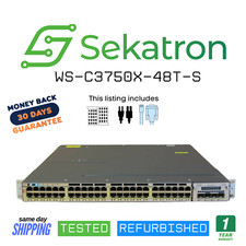 Usado, ♻️ Switch Gigabit Ethernet Cisco Catalyst WS-C3750X-48T-S 48 Portas com Uplink 1G comprar usado  Enviando para Brazil