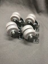 (4) Carrinhos resistentes 2 polegadas TPR rodas duplas rolamento de esferas rodízios de placa giratória comprar usado (4) Carrinhos resistentes 2 polegadas TPR rodas duplas rolamento de esferas rodízios de placa giratória comprar usado  Enviando para Brazil