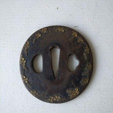 Espada japonesa antiga Tsuba Katana decoração flor samurai 185 comprar usado  Enviando para Brazil