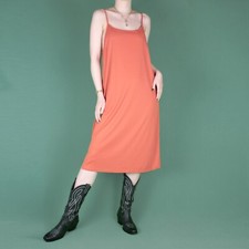 Vestido cami midi laranja anos 90 anos 2000 Y2K espaguete laranja joelho médio 14 comprar usado  Enviando para Brazil