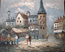 Tableau huile toile d'occasion  Amiens-