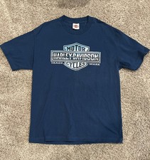 Camisa masculina Harley-Davidson Motorcycles azul Great Falls Montana tamanho G comprar usado  Enviando para Brazil