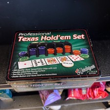 Conjunto de pôquer profissional Texas Hold'em Jackpot com lata comprar usado  Enviando para Brazil