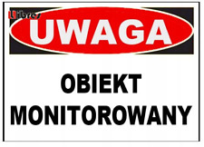 ZNAK TABLICA - UWAGA - OBIEKT MONITOROWANY LIBRES POLSKA SP  na sprzedaż  PL