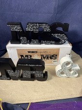 Usado, Placas Mr and Mrs - Decorações de mesa de MDF letras independentes - Cabides de parede comprar usado  Enviando para Brazil
