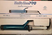 BabylissPRO Nano Titanium ferro de ondulação profissional com cano estendido 1,5 pol, usado comprar usado  Enviando para Brazil