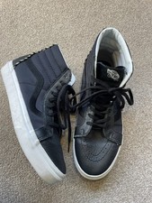 Vans black leather for sale  CLITHEROE