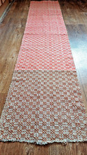 Painel têxtil jacquard de lã floral tecido à mão antigo antigo 40 x 180 cm comprar usado  Enviando para Brazil