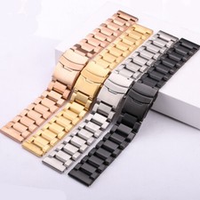 Pulseira de relógio de aço inoxidável escovado 18 19 20 21 22 23 24 25mm NOVA comprar usado  Enviando para Brazil