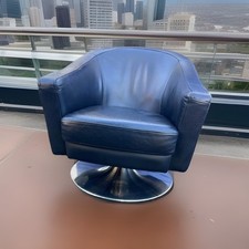 Black leather swivel for sale  NORTH SHIELDS