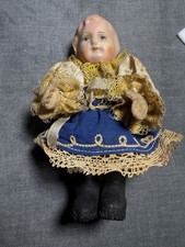 Boneca de cabeça de papel machê menino antiga 6" meados de 1800 corpo de pano de serragem TODO ORIGINAL comprar usado  Enviando para Brazil