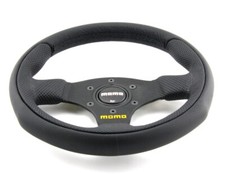 Momo Skórzana kierownica sportowa Team 28 280mm czarna VOLANTE STEERING WHEEL VOLANT KIEROWNICA na sprzedaż  Wysyłka do Poland