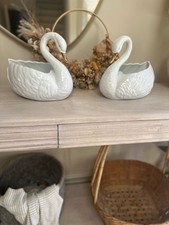 Pair swan planters for sale  WOODHALL SPA