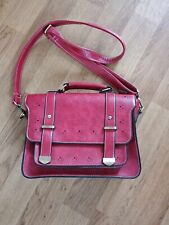 Red satchel handbag for sale  BROSELEY