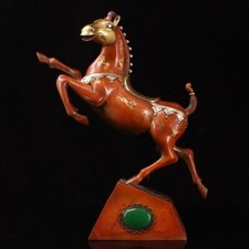 13 estátuas chinesas antigas de cavalo de guerra de corcel de batalha ouro 24k dourado bronze Feng Shui comprar usado  Enviando para Brazil