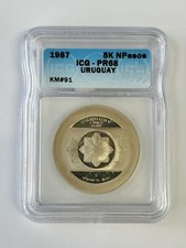Uruguay 1987 5 k NPesos ICG-PR68 segunda mano  Embacar hacia Mexico