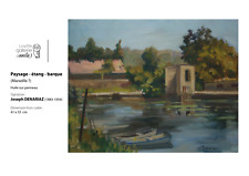 Tableau huile etang d'occasion  Saint-Lô