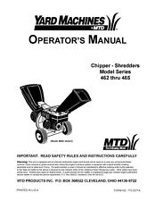 Manual de instruções do operador compatível com picador de madeira MTD 462 thru 465 triturador comprar usado  Enviando para Brazil
