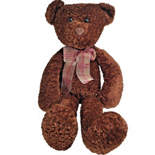 "Oso de peluche de la Commonwealth marrón peluche arco a cuadros 13""" segunda mano  Embacar hacia Mexico