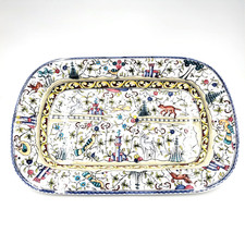 Prato de servir Williams Sonoma grande 23" pintado à mão Nazari Provence Portugal comprar usado  Enviando para Brazil