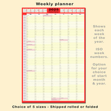2025 weekly wall for sale  READING